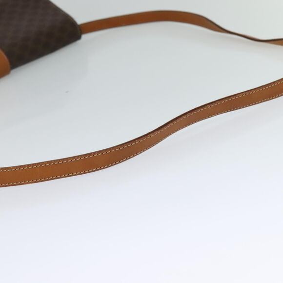 CELINE Macadam Canvas Shoulder Bag Pvc Leather Brown - Picture 7 of 12